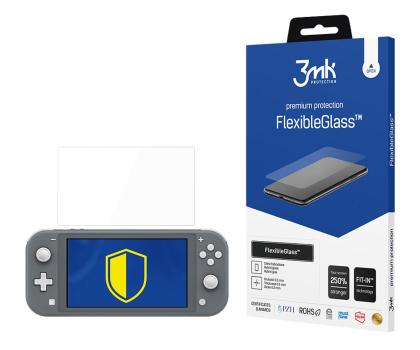 Etui i folia do konsoli 3mk Szkło Flexible Glass do Nintendo Switch Lite